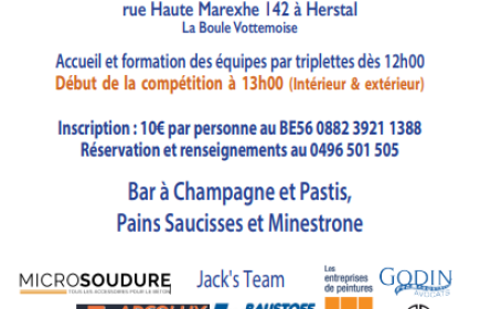 Liège Airport et le RC Herstal organicisent l'habituelle compétition de Pétanque à Herstal.